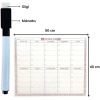 Şeffaf Kendiliğinden Yapışkanlı Kalemli Haftalık Planlayıcı 40cm-50cm