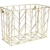File Organizer, Gold) - U Brands Hanging File Desk Organiser, Wire Metal, Gold