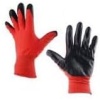 YAPI Polyester Örme Nitril Eldiven Çift, No 10, Kırmızı Siyah 6 ÇİFT