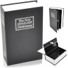 Kitap kasası kasa, siyah, güvenli kitap kasası, 180 x 115 x 55 mm, 2 anahtar, değerli eşyalar için saklama yeri