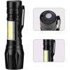 Taktikal Fener Led USB Ultra Güçlü Mini Boy Şarjlı El Feneri, Siyah