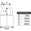 Lock Baskılı Asma Kilit 30 Mm, Siyah