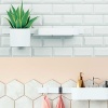 WallStoris - Duvar Çubuğu 50 cm, Banyo Muhafazası, Yapıştırmak veya Delmek için Saklama Sistemi için Sabitleme Çubuğu, Delmeden Banyo Aksesuarı, Mat Beyaz