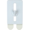 Kendinden yapışkanlı çivi, Strip-it sabitlemeli 2li set, kademesiz yüksekliği ayarlanabilir yapışkan çivi, resim çerçevelerini vs. takmak için, her biri 4 x 6 x 1,5 cm, plastik, beyaz