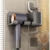 Saç Kurutma Makinesi Tutucu Banyo Organizeri: Duvara Monte Edilebilir, Pratik Depolama Çözümü (Antrasit)