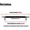 Ovacık Çekmece Dolap Kapak Kulpu Kulbu Siyah Metal Kulp 224 mm (4 ADET)