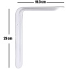 Raf Altı Ayak Raf Tutucu L Demir 16.5 x 23 cm Beyaz Montaj Aparatı (2 ADET)