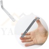 4-ad Hafif Yük Modern Çelik Raf Altı Ayak Gümüş - Metal Raf Tutucu Destek Aparatı - Dekoratif L Konsol Demiri - Demir Raf Ayağı (Gümüş, 140 mm)