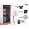 Kendinden kapanan mıknatıslı perde, balkon ve teras kapıları için mıknatıslı, delmeden kolay montaj için, 2,1 m x 0,9 m