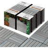 Masif Akasya Zemin Kaplaması 30cm×30cm (10 adet Karo = 0,9 m2)/Paket Veranda ve Balkon İçin PAKET başına Benzersiz 5 YIL GARANTİ Renk;Alacakaranlık Grisi