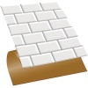Kendinden Yapışkanlı Metro Karo Desenli PVC Karo 30x30 cm (11 Adet / 1 m²)