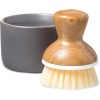 Circle Bubble bis Keramik Seifenspender & Scrubber Schwamm Set, weiß, grau/weiß, Dish Brush + Dispenser