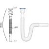 1.Kalite Paslanmaz Çelik Süzgeçli Lavabo Gider Hortumu/Körüklü Lavabo Sifonu/Eviye Gider Borusu (75 cm)