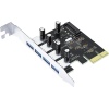 PCI-E Express 4 Portlu USB 3.0 Hub Çoklayıcı Kart