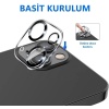iPhone 16 Pro Max/iPhone 16 Pro için Kamera Lens Koruyucu [Darbeye Dayanıklı] 9H Temperli Cam Lens Kamera Koruyucu Apple iPhone 16 Pro/iPhone 16 Pro Max ile Uyumlu Kamera Koruyucu [Çizilmez]