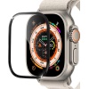 Apple Watch Ultra Tam Kaplayan Cam Ekran Koruyucu V2 Siyah