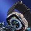 Apple Watch Ultra Tam Kaplayan Cam Ekran Koruyucu V2 Siyah