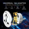 Seyahat Tipi Universal Çevirici Priz Kompakt Tasarım 250V 16A İngiliz Fişi Amerikan Fişi Ve Avustralya Fişi Dönüştürücü Adaptör 1 Adet