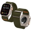 Apple Watch 49mm Ultra 2/1 - 46mm Seri 10 - 45mm Seri 9/8/7 - 44mm Seri SE2/SE/6/5/4 Kordon Kayış Band Lite Fit Ultra Khaki - AMP05985