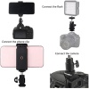 Telefon Tripod Tutucu Başlık + Tripod 90° Yönlendirme Aparatı 360 Derece Dönebilen Başlık Tüm Tripodlara Uyumlu Metal Mafsal Aparatı