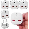 Adaptör İngiltere Almanya fişi, 6 adet UK - DE adaptör fişi, İngiltereden Almanyaya priz adaptörü, seyahat, ev, ofis için, beyaz