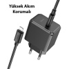 HC Seri Akım Korumalı Turbo 30W Type-C Şarj Başlığı Ve 1Mt Lightning Kablo Şarj Seti İphone İle Uyumlu