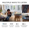 Audio Luxe LP – Hoparlörlü Bluetooth plak çalar, USB dönüştürme, tam boyutta, otomatik durdurma, kulaklık çıkışı, 3 hız