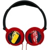 Pixar Arabalar Flash McQueen Stereo Kulaklık, Sınırlı Ses Gücü, Katlanabilir ve Ayarlanabilir, Kırmızı/Siyah, HP010DC