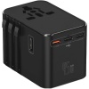 45W Şarj Cihazı ve 2x USB ve 3x TYPE-C Girişli Universal Seyahat Adaptörü, Priz Dönüştürücü 200den Fazla Ülke ile Uyumlu, ABD, İngiltere, AUS, AB