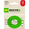 Batteries ReCyko 950mAh AAA İnce Kalem Ni-Mh Şarjlı Pil, 1.2 Volt, 6Lı Kart