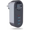 Hoala Akım Korumalı Tekli Duvar Priz, 1x Priz Girişi, 2x USB Girişi, 1x Type-C Girişi (Kablosuz)