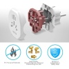Alman topraklı soketler için evrensel adaptör (ve yabancı cihazlar, örneğin İngiltere, ABD, Çin, İtalya, İsviçre vs.) seyahat fişi seyahat adaptörü priz adaptörü