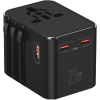 25W Şarj Cihazı ve 1x USB ve 2x TYPE-C Girişli Universal Seyahat Adaptörü, Priz Dönüştürücü 200den Fazla Ülke ile Uyumlu, ABD, İngiltere, AUS, AB