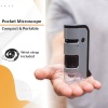 MP-250 MicroFlip 100-250x LED Işıklı Cep Mikroskobu Akıllı Telefon Digiscoping Adaptör Klipsli, Gri
