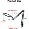 Kıskaçlı 10 inch Youtuber LED Işıklı Halka Telefon Tutuculu Yüksekliği ve Açısı Ayarlanabilir 10 inch 26 cm Selfie Yayıncı Makyaj Işığı Masa Kenarına Monte Edilebilir HLK-012A