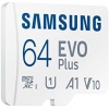 Evo Plus 64GB SDXC U1 Sınıf 10 A1 130MB/s Micro SD Bellek Kartı Adaptörlü 2021 Sürümü (MB-MC64KA/EU)