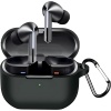 Samsung Galaxy Buds 3 Pro ve Buds 3 ile Uyumlu Silikon Kulaklık Kılıfı Extra Kalın Yapılı 360° Koruma Sağlayan Toz Koruma Tıpalı Darbelere Karşı Dirençli Taşıma Askılı Koruma Kılıfı (Siyah)