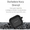 Samsung Galaxy Buds 3 Pro ve Buds 3 ile Uyumlu Silikon Kulaklık Kılıfı Extra Kalın Yapılı 360° Koruma Sağlayan Toz Koruma Tıpalı Darbelere Karşı Dirençli Taşıma Askılı Koruma Kılıfı (Siyah)