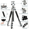 HT-T03 Çok Fonksiyonlu 360 Crossbar Tripod Profesyonel Yatak Dikey Panaromik Başlı Tripod Makro Hassas 160 Cm