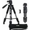 Profesyonel Q111 Taşınabilir 5Kg Taşıma Kapasiteli 139,7cm Alüminyum Tripod Gri