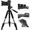 Profesyonel Q111 Taşınabilir 5Kg Taşıma Kapasiteli 139,7cm Alüminyum Tripod Gri