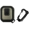 Airpods 1/2 Nesil ile Uyumlu Dayanıklı Koruyucu Tank Kılıf – Şok Emici, Karabina Klipsli, Spor Outdoor Tarzı, Tam Koruma (Yeşil)