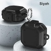 Samsung Galaxy Buds 2 Pro için Kılıf Darbeye Dayanıklı Sert Koruyucu + Askılık Siyah [Buds 2 Pro ile Uyumlu Kılıf - Siyah]