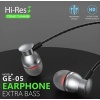 Samsung Xiaomi Oppo 3.5mm Aux Giriş Kablolu Kulaklık GE05K deep Bass Basic Mikrofonlu ANC