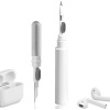 Airpods Kulaklık Temizleme Kiti, Airpods Pro 1 2 3 Temizleyici Kit Kalem Şekli Kablosuz Kulaklıklar için Yumuşak Fırçalı Bluetooth Kulaklık Şarj Kutusu Aksesuar Aracı, Bilgisayar, Kamera ve Telefon (Beyaz)