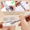 Airpods Kulaklık Temizleme Kiti, Airpods Pro 1 2 3 Temizleyici Kit Kalem Şekli Kablosuz Kulaklıklar için Yumuşak Fırçalı Bluetooth Kulaklık Şarj Kutusu Aksesuar Aracı, Bilgisayar, Kamera ve Telefon (Beyaz)