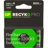 Batteries Recyko Pro AAA İnce Ni-Mh Şarjlı Pil, 1.2 Volt, 4lü Kart