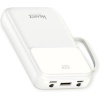 H28 10000 MH PD 20W ve USB 22.5W FAST HIZLI ŞARJ DAHİLİ TYPE C VE LİGHTNİNG KABLOLU DÜNYA STANDARTLARINA UYGUN POLYMER BATARYA BİREBİR AMPER LCD GÖSTERGELİ POWERBANK