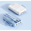 H28 10000 MH PD 20W ve USB 22.5W FAST HIZLI ŞARJ DAHİLİ TYPE C VE LİGHTNİNG KABLOLU DÜNYA STANDARTLARINA UYGUN POLYMER BATARYA BİREBİR AMPER LCD GÖSTERGELİ POWERBANK