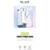 H002 20000 MH PD 30W ve USB 22.5W FAST HIZLI ŞARJ DAHİLİ TYPE C VE LİGHTNİNG KABLOLU DÜNYA STANDARTLARINA UYGUN POLYMER BATARYA BİREBİR AMPER POWERBANK (BEYAZ)